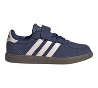 Sneaker ADIDAS SPORTSWEAR "BREAKNET SLEEK KINDER", Mädchen, Gr. 31, dunkelblau, clear pink, gum5, Leder, Synthetik, Schuhe Sneaker, für Kinder & Jugendliche (65692317-31) dunkelblau, clear pink, gum5