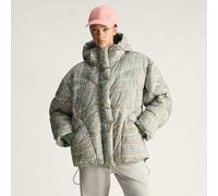 adidas By Stella McCartney Mid Length Padded Winterjacke mit Print Soft Powder / Willow Grey / Legacy Green XS