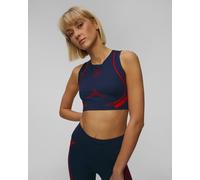 Adidas By Stella Mccartney Truepace Crop Sporttop Für Damen In Marineblau Jj0112-blue Dunkelblau M