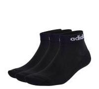 Adidas Knöchelsocken Linear Cushioned Unisex 3er Pack Schwarz/Weiß Größe 43-45 EU