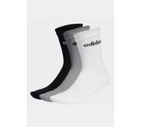 Adidas - C Lin Crew Pack Of 3 Mgreyh/White/Black - Socken - Grau - M - 73% Baumwolle 25% Polyester 2% Elastan,Baumwolle Grau M