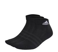 adidas Unisex Kinder Cushioned Sportswear Ankle Socks 3 Pairs, Black / White, 6-7 Years