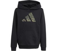Kapuzensweatshirt ADIDAS SPORTSWEAR "J CAMO HD", Kinder, Gr. 152, schwarz, Obermaterial: 70% Baumwolle, 30% Polyester, sportlich, Sweatshirts (12178701-152) schwarz