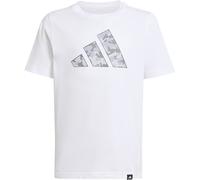 T-Shirt ADIDAS SPORTSWEAR "J CAMO T", Jungen, Gr. 128, weiß, Obermaterial: 100% Baumwolle, Shirts (75288261-128) weiß