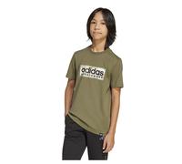 adidas Camo Linear Graphic T-Shirt Jungen JX6872 - olive strata 140