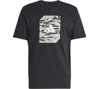 adidas CAMO LOGO TEE Jungen T-Shirt, schwarz, größe L