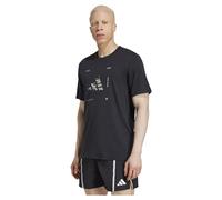 adidas Climacool Herren-T-Shirt, Camouflage-Logo, Grafik-T-Shirt, Schwarz, 3XL