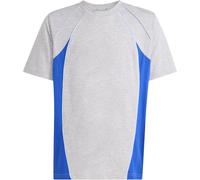adidas Color Block T-Shirt Kinder KE2772 - medium grey heather/team royal blue/glow blue 176