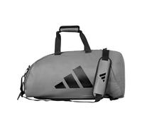 adidas Combat Sports 2-in-1 Trainings-Sportausrüstung, Seesack, Grau / Schwarz, Medium