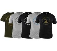 adidas Community Line T-Shirt, Grün/Gold, S