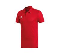 adidas Core 18 Herren Polo-Shirt Kurzarm-Shirt mit ClimaLite-Technologie Alltags-Shirt CV3591 Rot S
