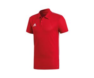 adidas Core 18 Herren Polo-Shirt Kurzarm-Shirt mit ClimaLite-Technologie Alltags-Shirt CV3591 Rot S