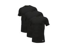adidas Unterwäsche Tshirt (100% Baumwolle) kürzarm schwarz Herren - 3 Stück, Größe L