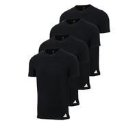 adidas Herren T-Shirt, 2er Pack - Crew Neck Shirt, Active Flex Cotton, einfarbig Schwarz XL