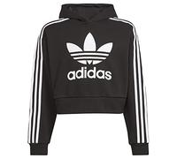 Adidas Cropped Hoodie Kleidung für Kinder, Jungen, Schleier, H32337, Schwarz/Weiß, 7 anni