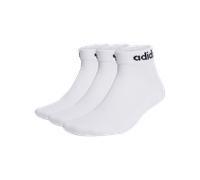 adidas Unisex Linear Ankle Cushioned Socks 3 Pairs, White / Black, 37-40