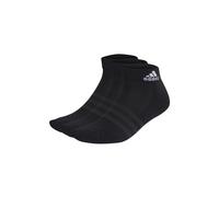adidas Unisex Cushioned Sportswear Ankle Socks 3 Pairs, Black / White, 4.5-6