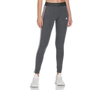 adidas Damen 3-stripes Leggings, Dunkelgrau Melange Farbe Hellrosa., M EU