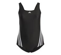 adidas Damen 3-Stripes Swim Suit (Plus Size), Black/White, XL Plus