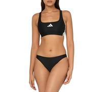 adidas Damen 3-Stripes V-Back Bikini-Set, Schwarz/Weiß, 36