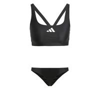 adidas Damen 3 Stripes V-Back Bikini Swimwear, Black/White, 46