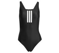 adidas Damen 3 Stripes V-Back Swimsuit, Black/White, 46