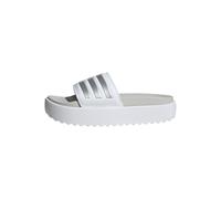 adidas Damen Adilette Platform Slides, Cloud White/Zero Metalic/Grey One, 43 EU