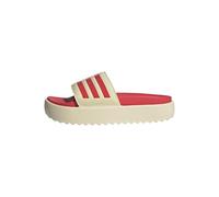 adidas Platform adilette Badelatschen Damen JP5676 - warm vanilla/semi lucid red/semi lucid red 42