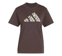 GRAPHIC T-SHIRT MIT ANIMALPRINT Dark Brown XS