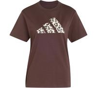 GRAPHIC T-SHIRT MIT ANIMALPRINT Dark Brown XS