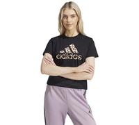 Adidas Damen Animal Print Graphic Tee, Black, M