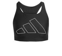 adidas Damen Big Bars Bikini Top, Black/White, S