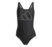 Adidas Damen Big Bars Swimsuit, Black/White, 36