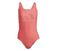 adidas Damen Big Bars Swimsuit, semi Lucid red/White, 38