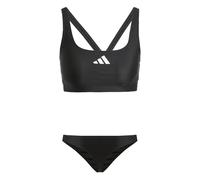 adidas Damen 3 Stripes V-Back Bikini, Black/White, 48
