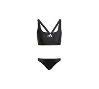Adidas Damen 3 Stripes V-Back Bikini, Black/White, 38