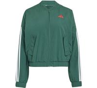 Trainingsjacke ADIDAS SPORTSWEAR "ESSENTIALS WINDBREAKER, 3-STREIFEN, GEWEBT", Damen, Gr. XL, team dunkelgrün, weiß, Obermaterial: 100% Polyamid, normal, Jacken Trainingsjacke (44969903-XL) team dunke