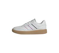 adidas Damen Courtblock Shoes, Crystal White/Crystal White/Aurora Plum, 38 2/3 EU