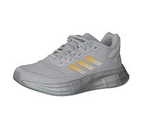 adidas Damen Duramo 10 Running Shoe, Grey/Flash Orange/Silver Metallic, 38 2/3 EU