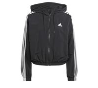 adidas Damen Essentials 3-Streifen Woven Windbreaker, Schwarz/Weiß, XXS