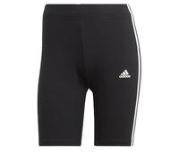 adidas Damen Essentials 3-Stripes Bike Shorts, Black / White, M