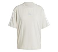 adidas Damen Essentials 3-Stripes Boyfriend T-Shirt, Wonder Alumina/White, XS