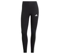 adidas Damen Essentials 3-Stripes Cotton Leggings, Black/White, L