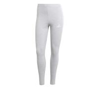 adidas Damen Essentials 3-Stripes Cotton Leggings, Light Grey Heather/White, L