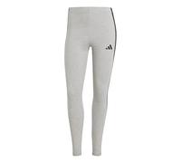 adidas Essentials 3-Streifen Baumwoll Leggings Damen JE0068 - medium grey heather/black XXS