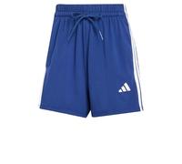 adidas Damen Essentials 3-Stripes Cotton Shorts, Dark Blue/White, XS