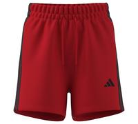 adidas Damen Essentials 3-Stripes Cotton Shorts, Pure Ruby/Black, M