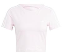 adidas Damen Essentials 3-Stripes Crop Tee, Clear pink, XXS