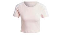 adidas Damen Essentials 3-Stripes Crop Tee, Sandy Pink F24, L