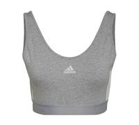 Adidas 3 Stripes Crop Sports Top Grau S Frau